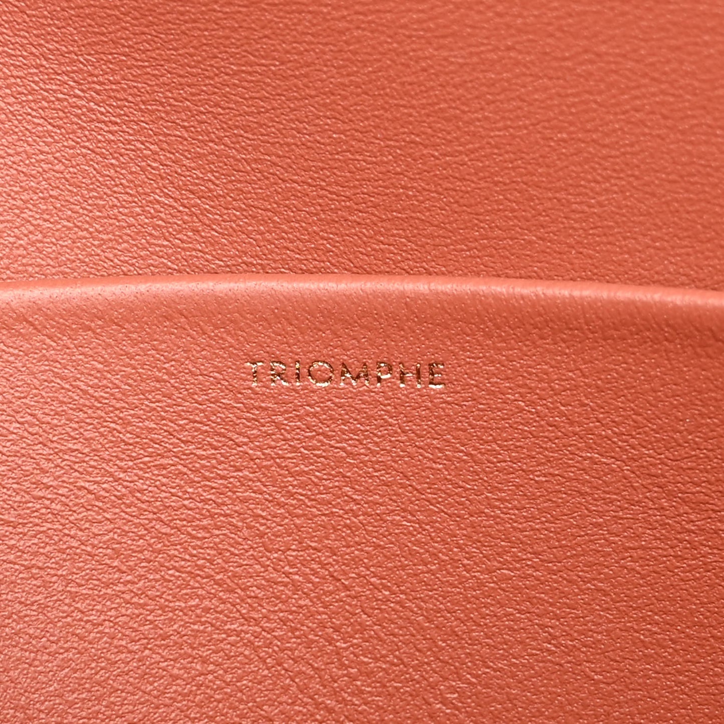 Shiny Calfskin Triomphe Shoulder Bag Terracotta