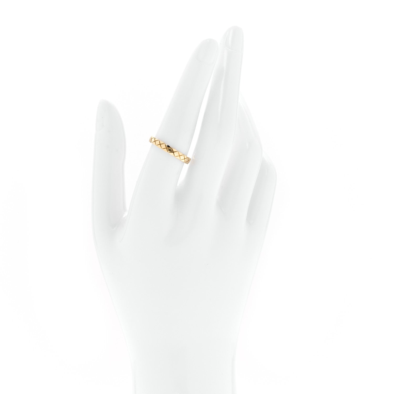 Chanel 18K Yellow Gold Mini Coco Crush Ring 55 7.25 3 of 11