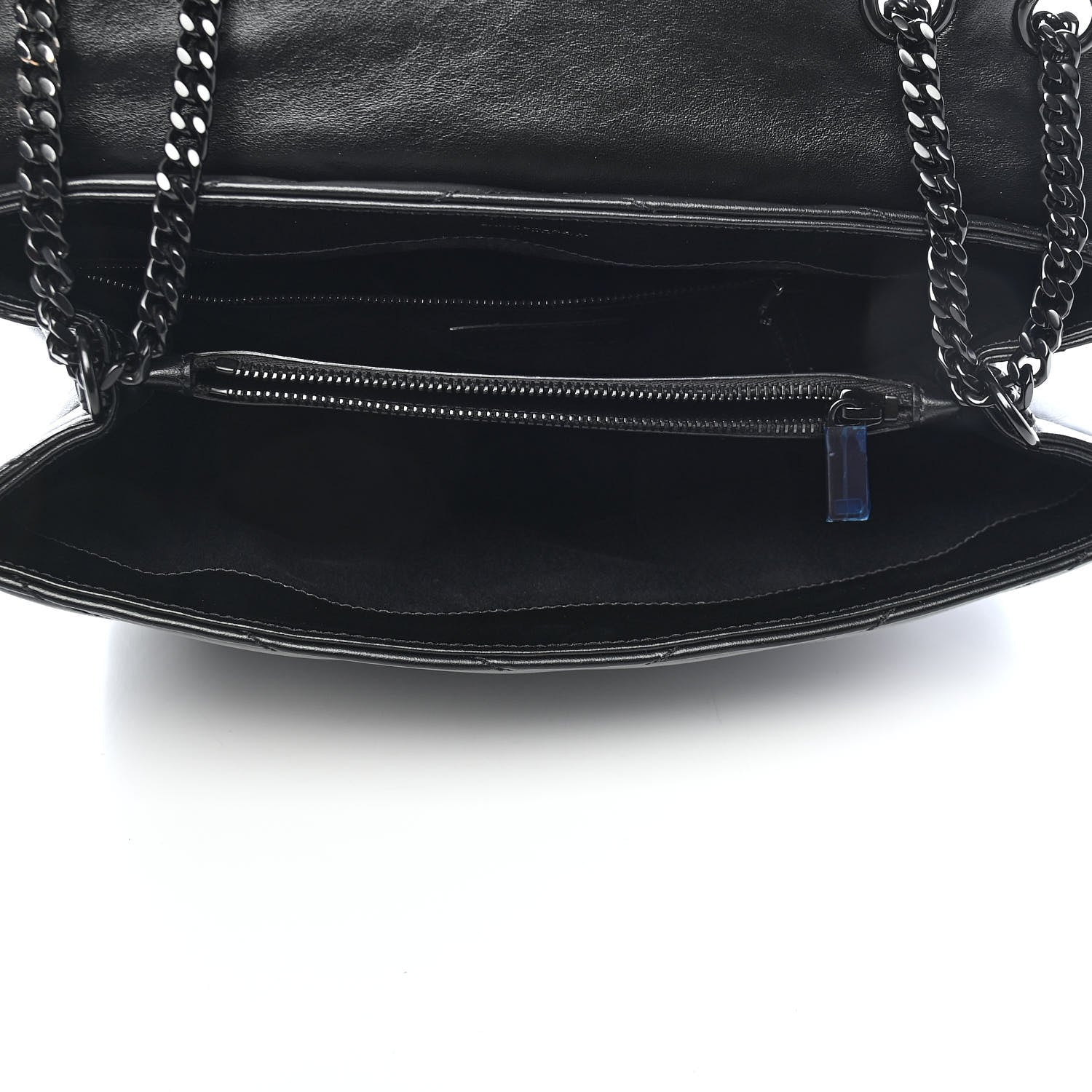 Saint Laurent Calfskin Y Quilted Monogram Medium Loulou Chain Satchel Black 5 of 10