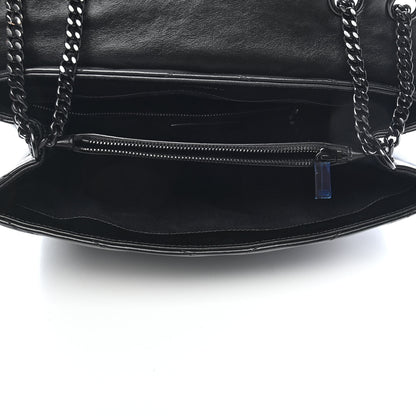 Saint Laurent Calfskin Y Quilted Monogram Medium Loulou Chain Satchel Black 5 of 10