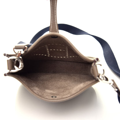 Hermes Taurillon Clemence Amazone Evelyne TPM Etoupe Bleu Indigo 5 of 7