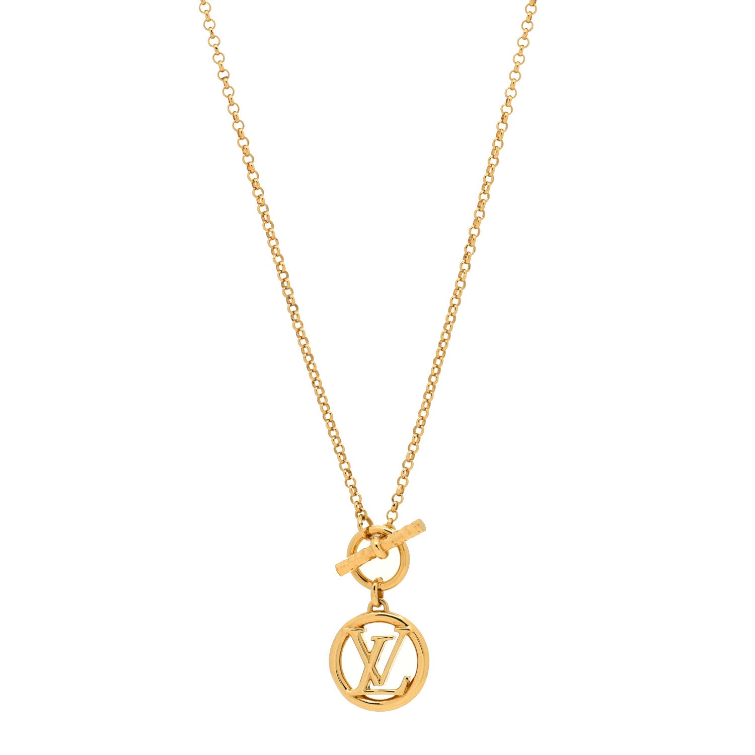 Louis Vuitton Metal Baby Louise Necklace Gold 1 of 4