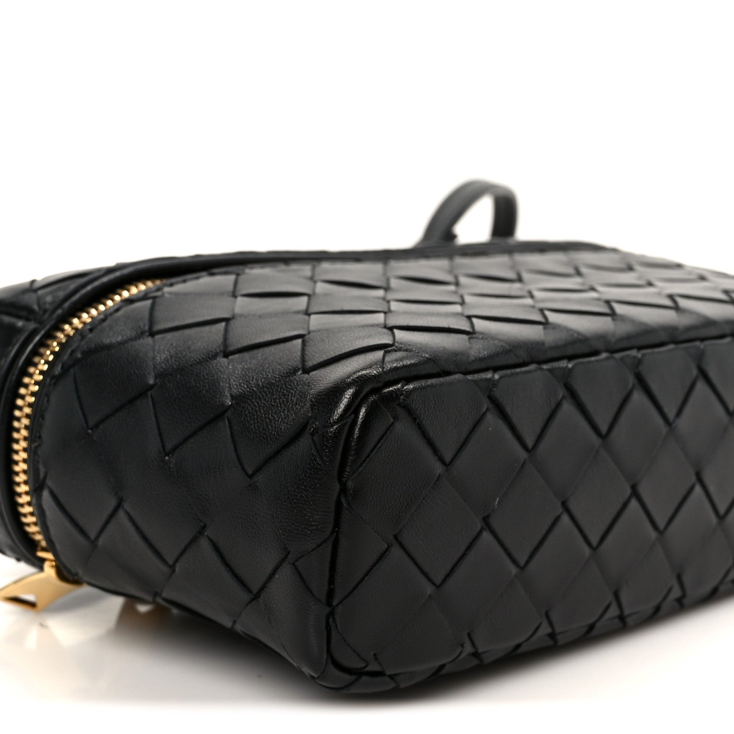Bottega Veneta Calfskin Intrecciato Bang Bang Vanity Case Black Black 4 of 10