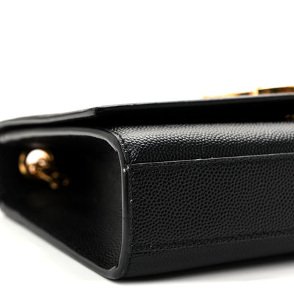 Saint Laurent Grain De Poudre Small Monogram Kate Satchel Black 8 of 10