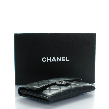 Chanel Lambskin Quilted Small Flap Wallet Black 4 of 8