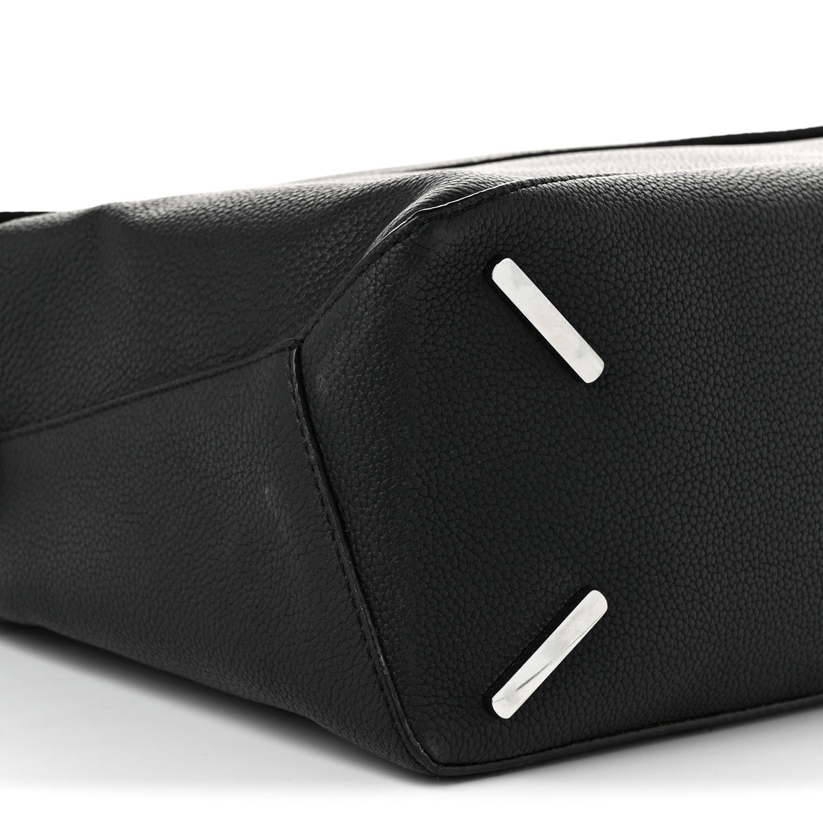 Grained Calfskin Large Puzzle Bag Black