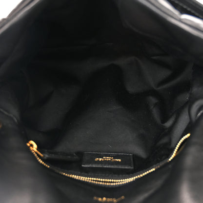 Saint Laurent Lambskin Quilted Small Loulou Puffer Monogram Chain Satchel Black 5 of 11