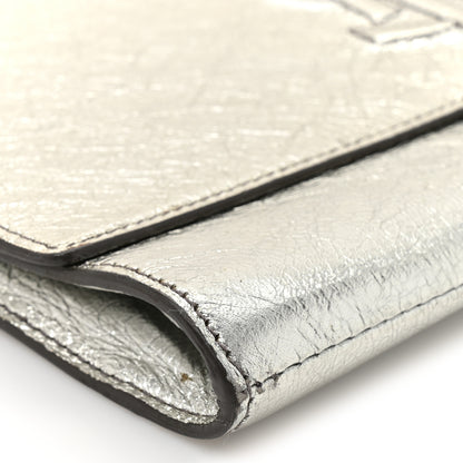 Saint Laurent Metallic Calfskin Monogram Large Belle De Jour Clutch Silver 10 of 11