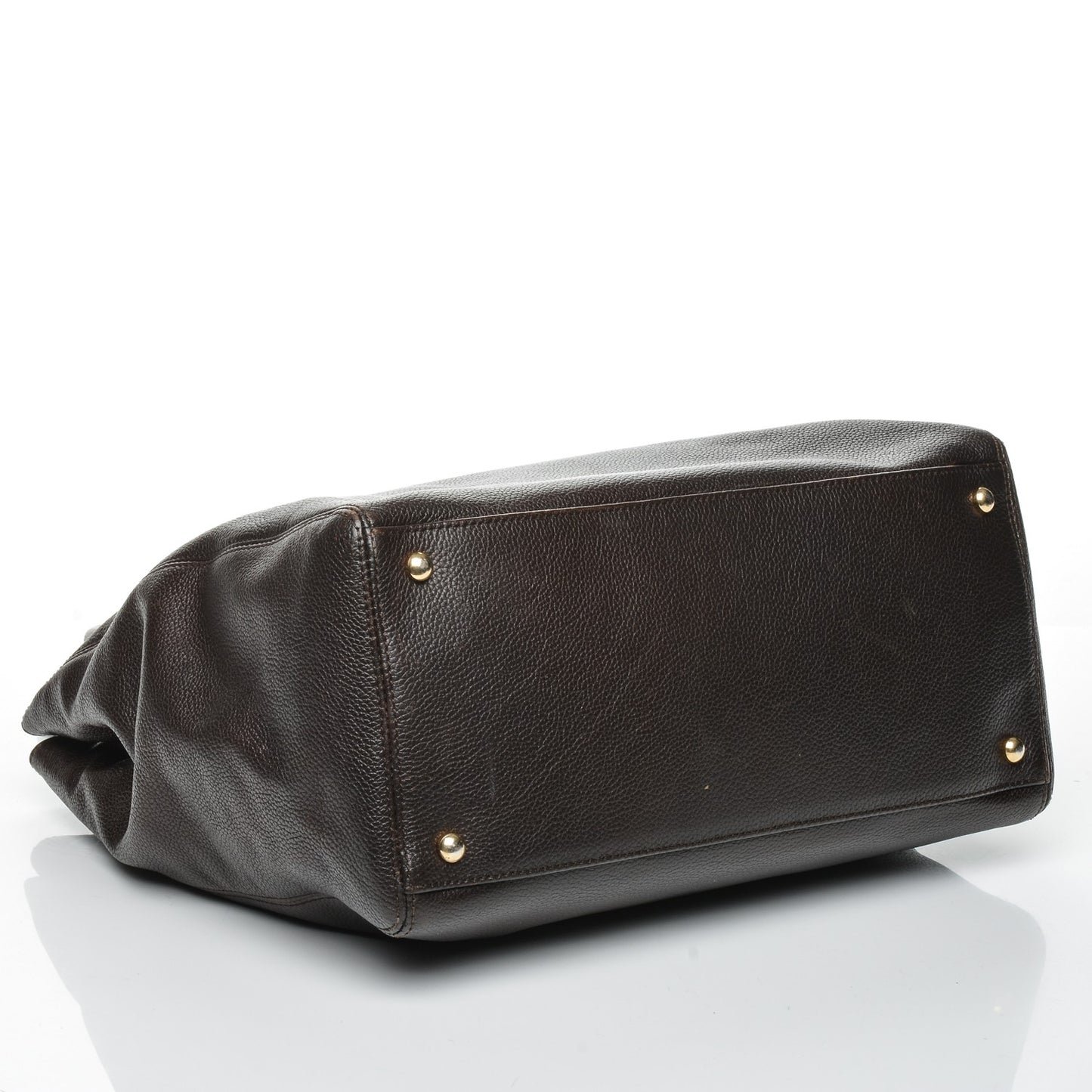 Calfskin Tall Cerf Tote Brown