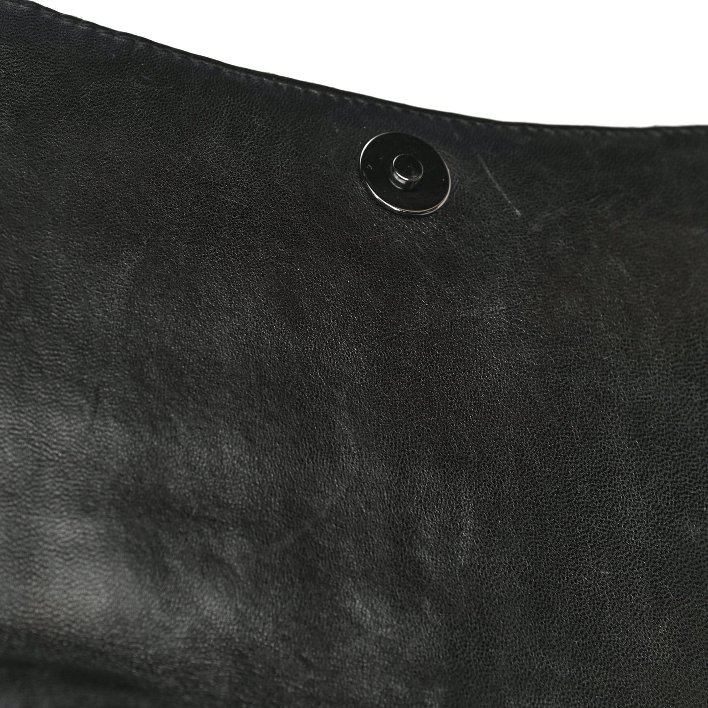 Sequin Tweed Single Flap Ecru Black