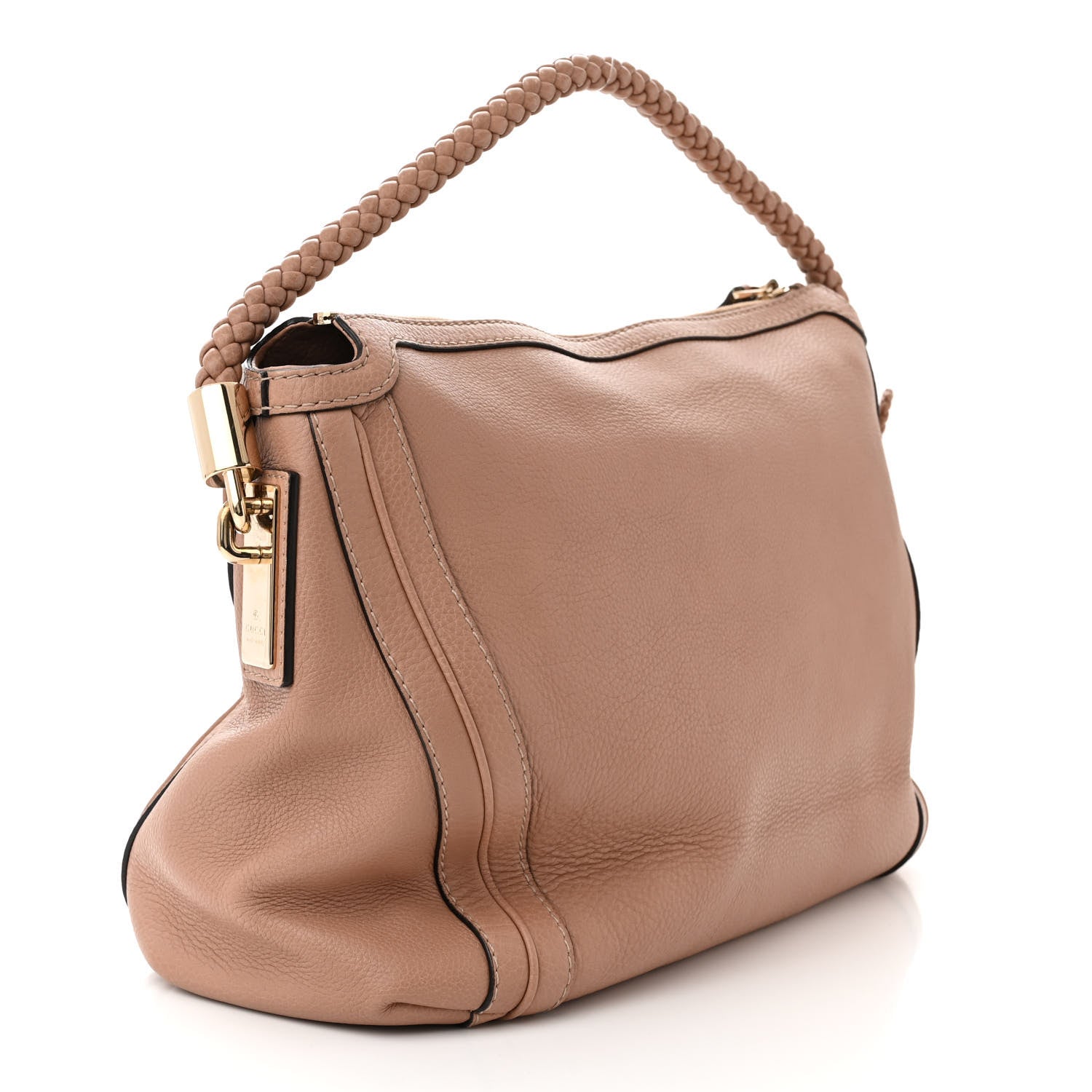 Gucci Pebbled Calfskin Medium Bella Hobo Pink 3 of 10