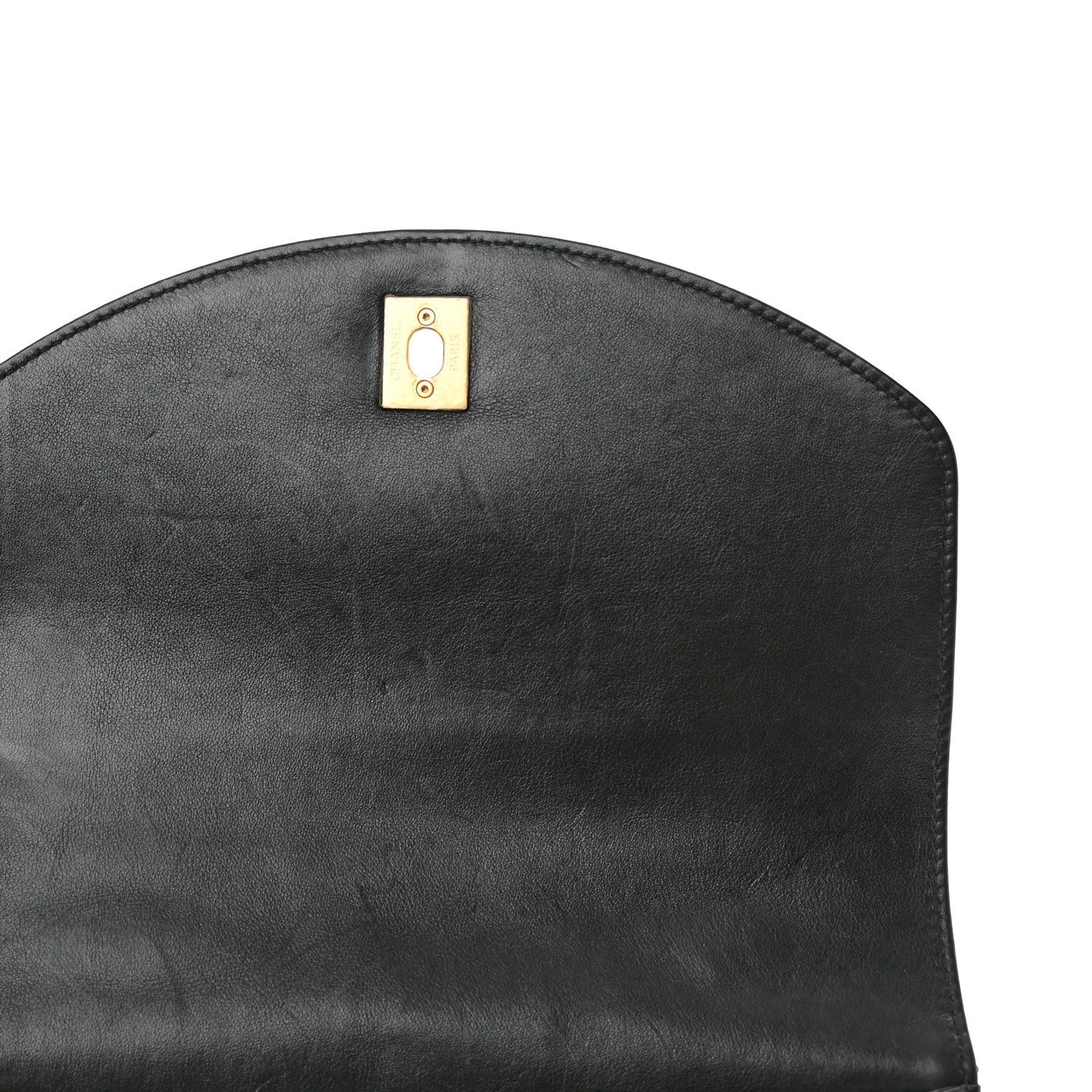 Chanel Calfskin Caviar Quilted Chain Handle Flap Black 10 of 13