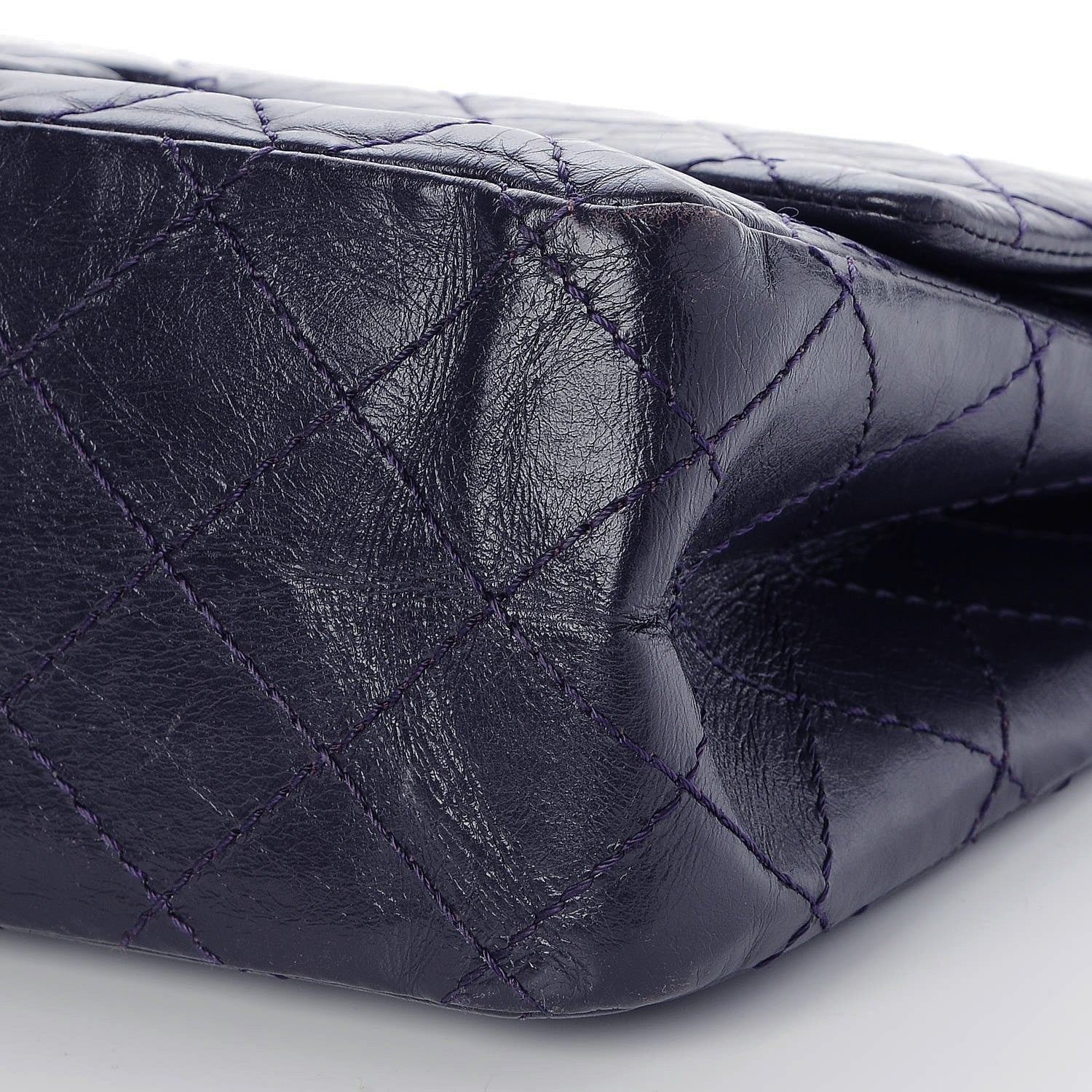 Chanel Aged Calfskin Quilted 2.55 Reissue 226 Flap Dark Purple 11 of 11