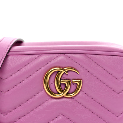 Gucci Calfskin Matelasse Mini GG Marmont Chain Shoulder Bag Candy Mousse 8 of 10