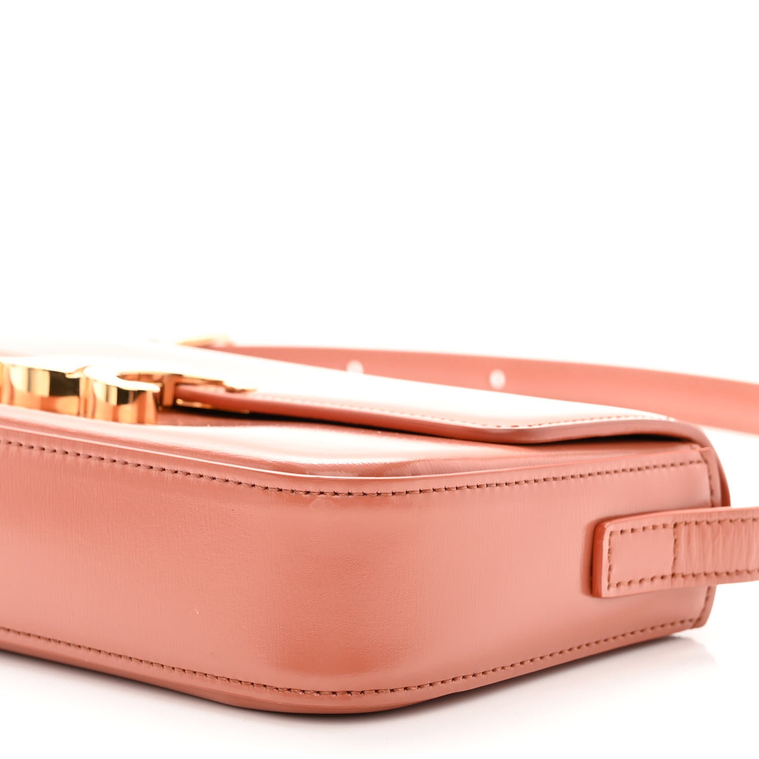 Celine Shiny Calfskin Triomphe Shoulder Bag Terracotta 9 of 9