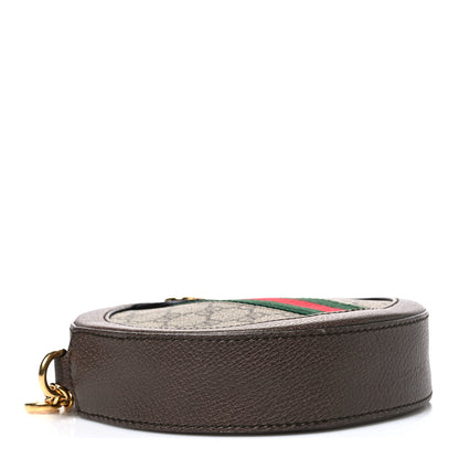 Gucci GG Supreme Monogram Web Mini Ophidia Round Shoulder Bag Brown 4 of 10