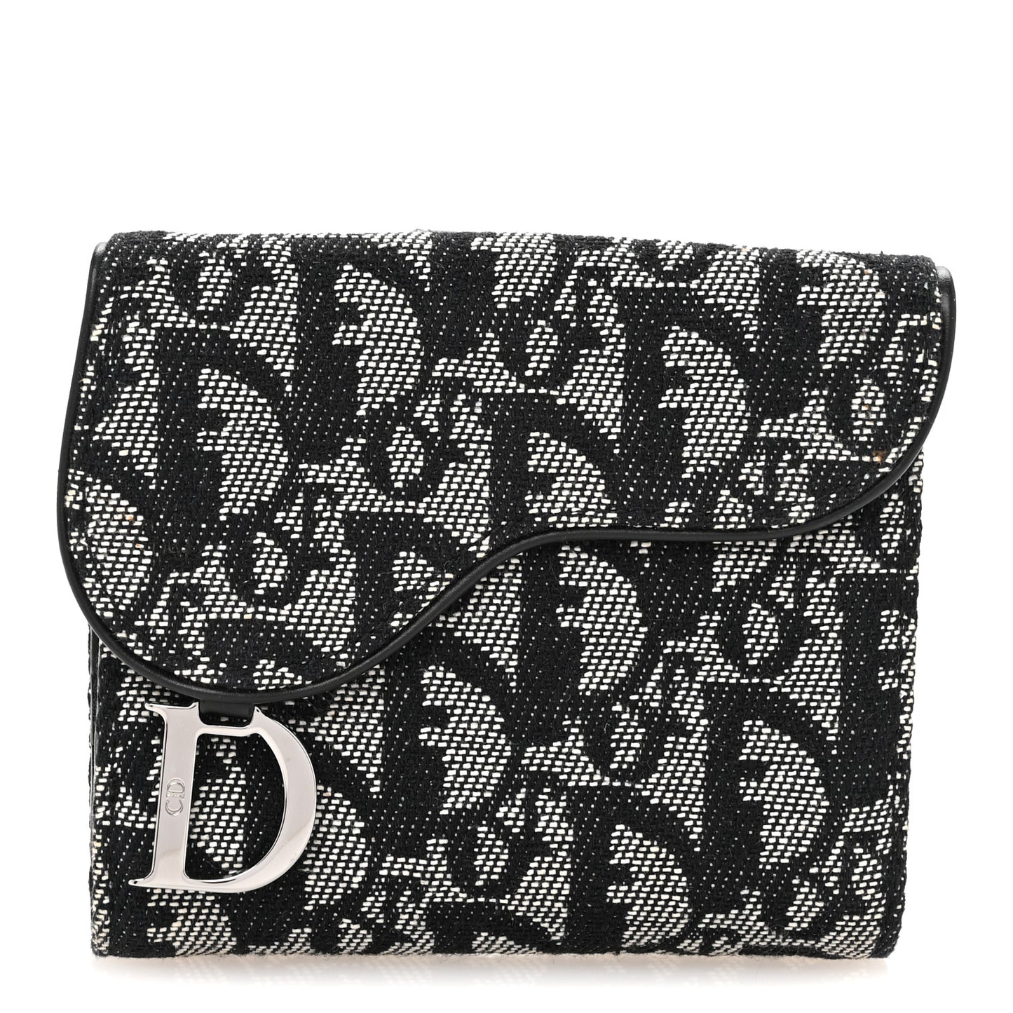 Monogram Compact Saddle Wallet Black