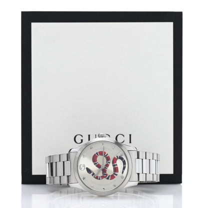 Gucci Stainless Steel 38mm G-Timeless Snake Quartz Watch 5 of 5