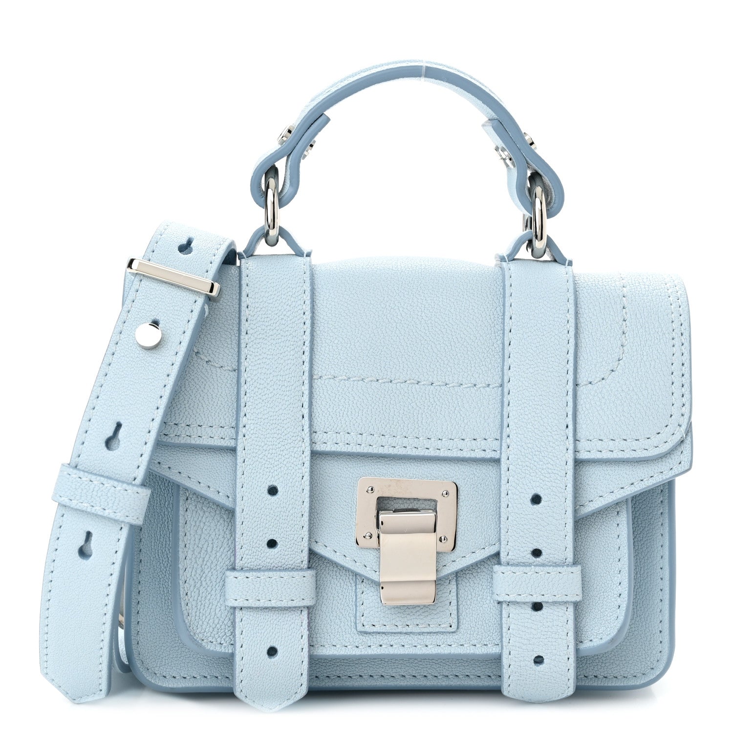 Proenza Schouler Lambskin Micro PS1 Satchel Baby Blue 1 of 9