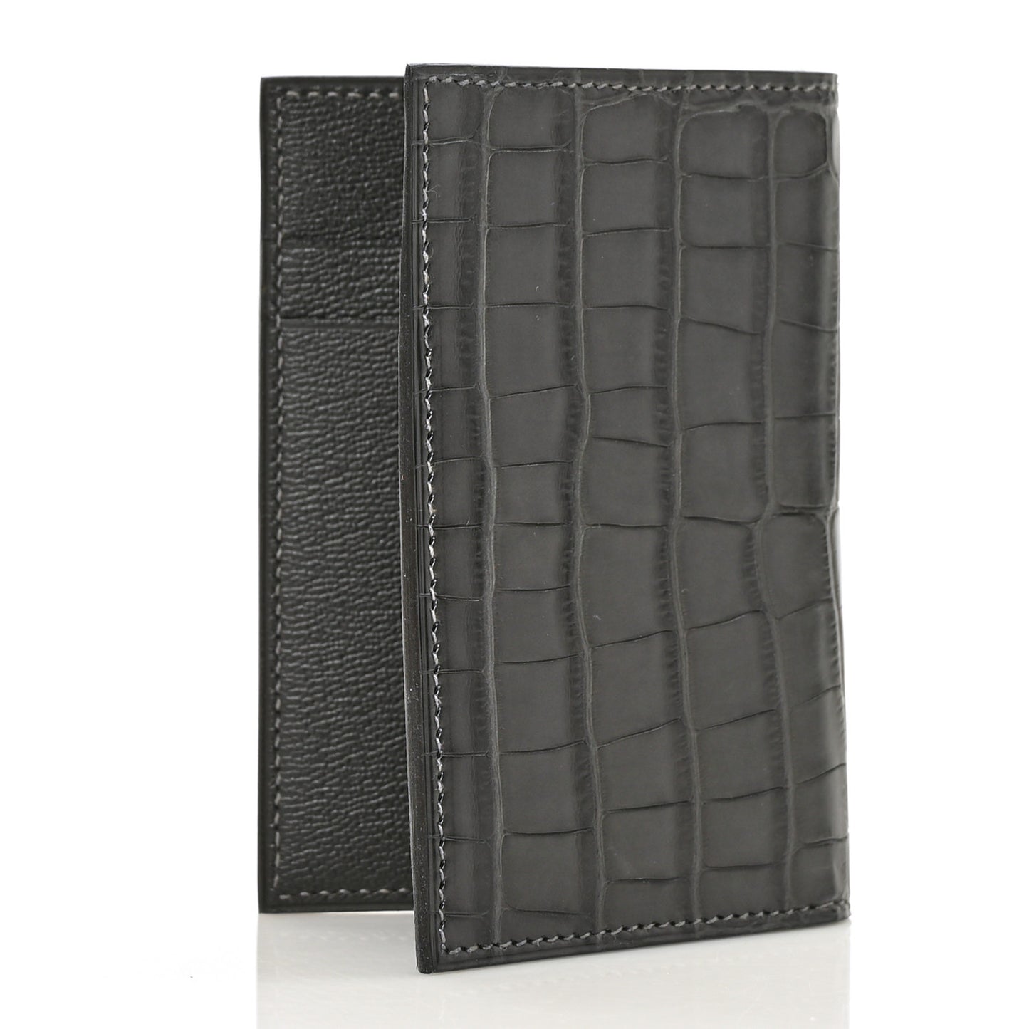 Matte Alligator MC2 Euclide Card Holder Graphite