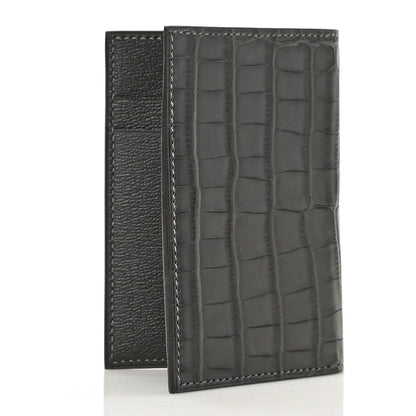Hermes Matte Alligator MC2 Euclide Card Holder Graphite 3 of 7