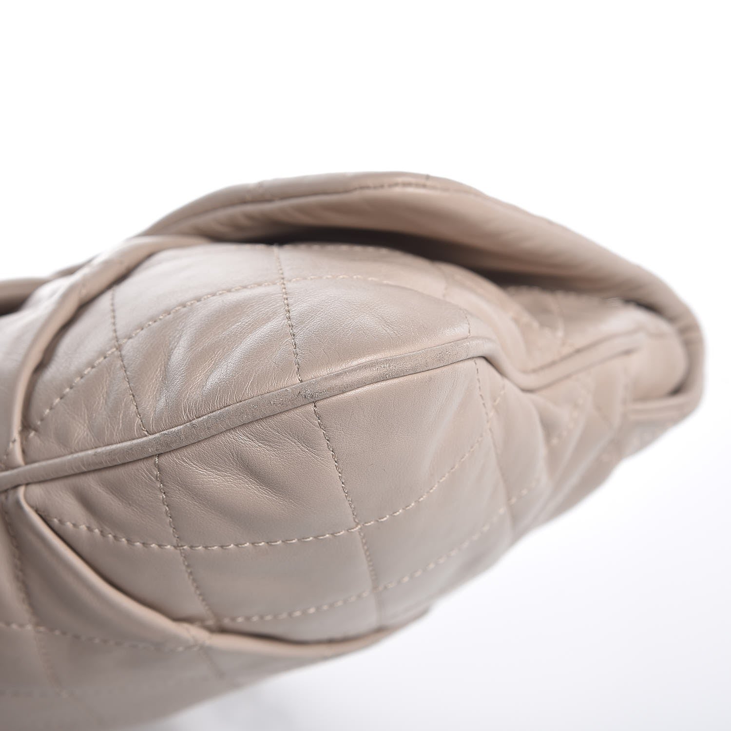 Chanel Calfskin Coco Pleats Messenger Flap Beige 10 of 11