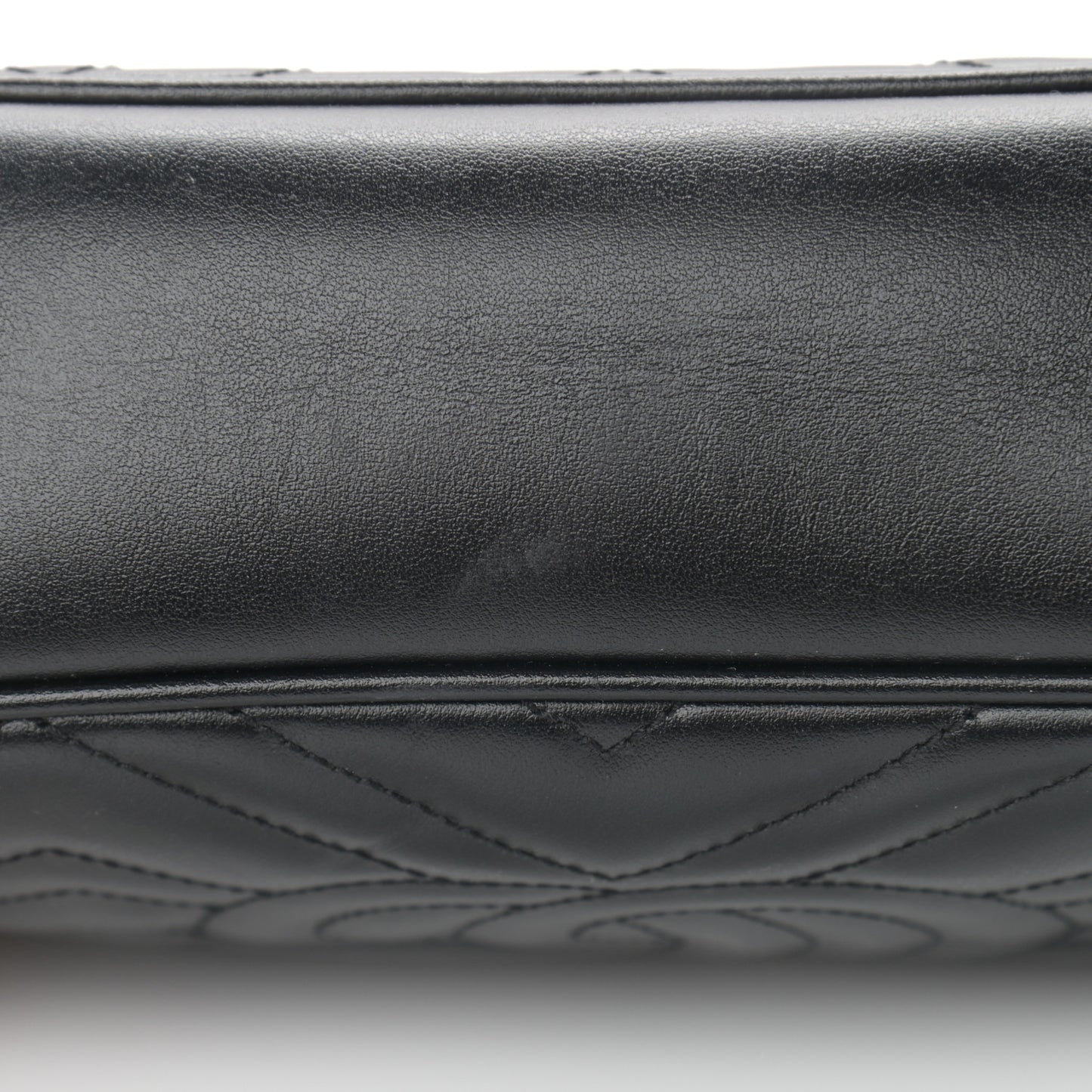 Calfskin Matelasse Small GG Marmont Chain Shoulder Bag Black