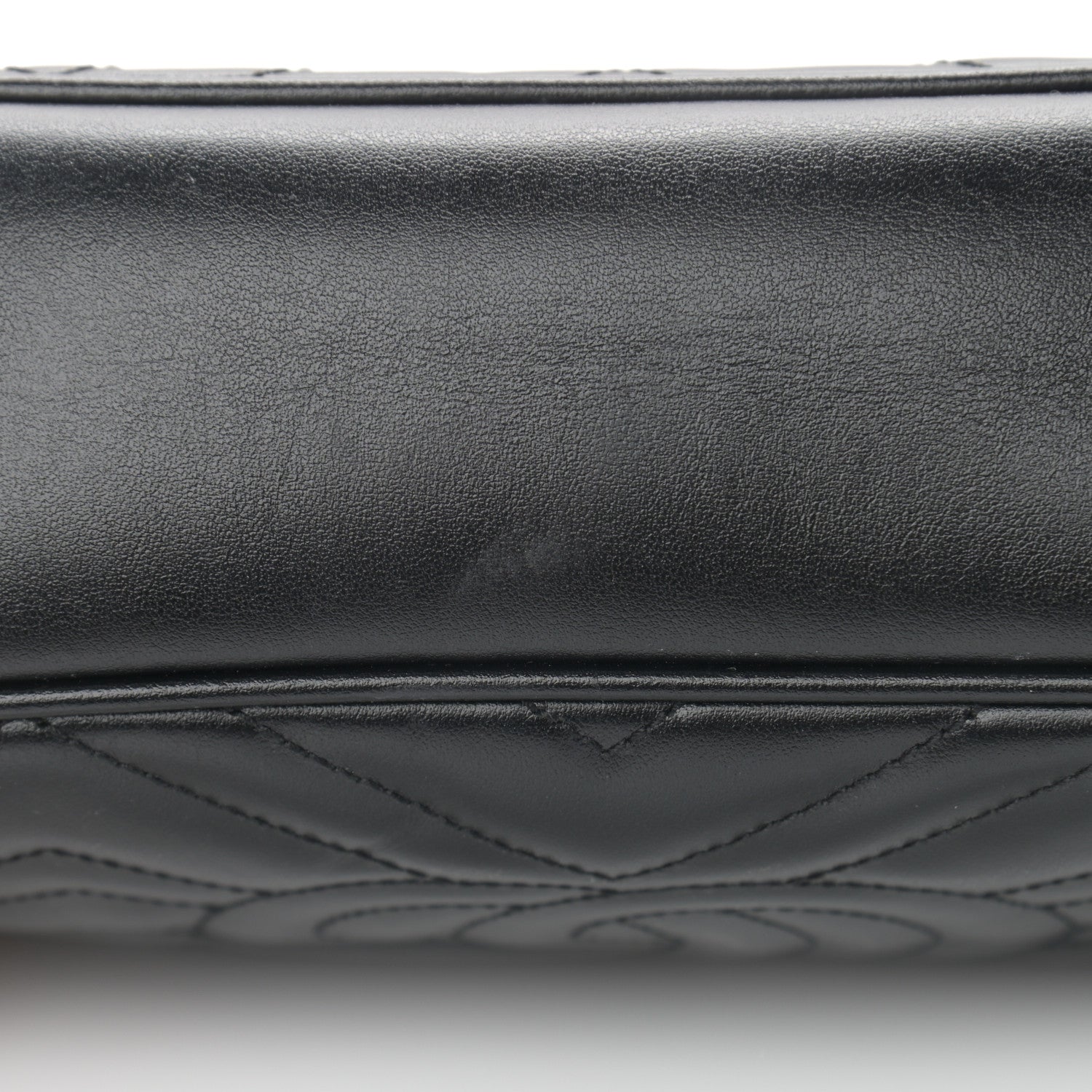 Gucci Calfskin Matelasse Small GG Marmont Chain Shoulder Bag Black 11 of 12