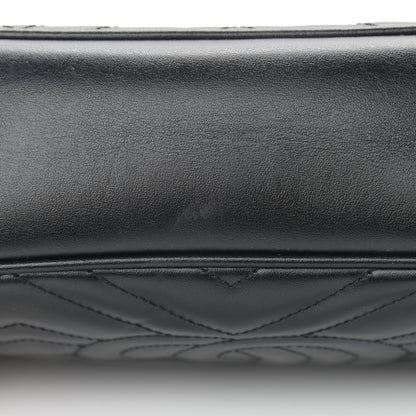 Gucci Calfskin Matelasse Small GG Marmont Chain Shoulder Bag Black 11 of 12