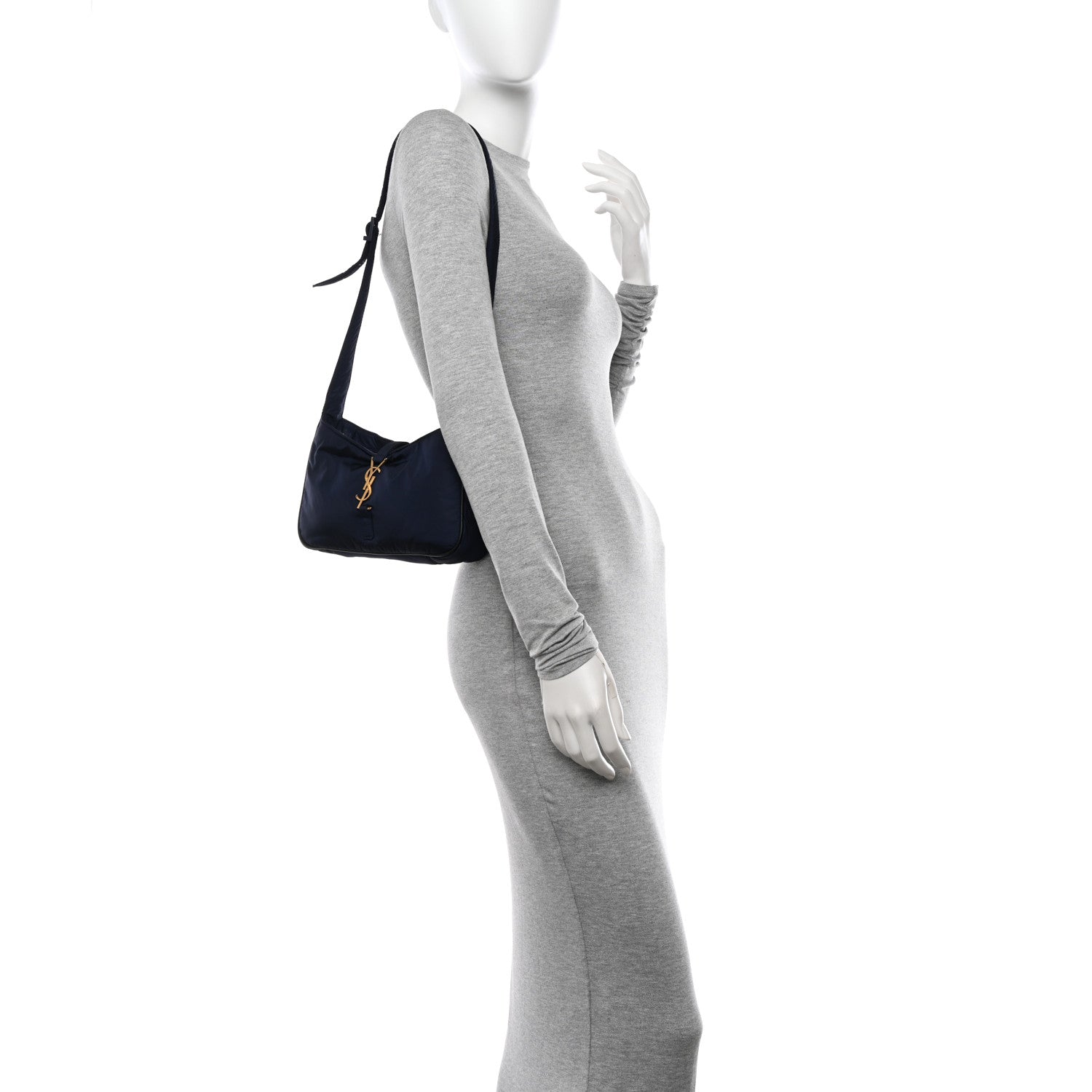 Saint Laurent Econyl Nylon Le 5 A 7 Hobo Navy 2 of 11
