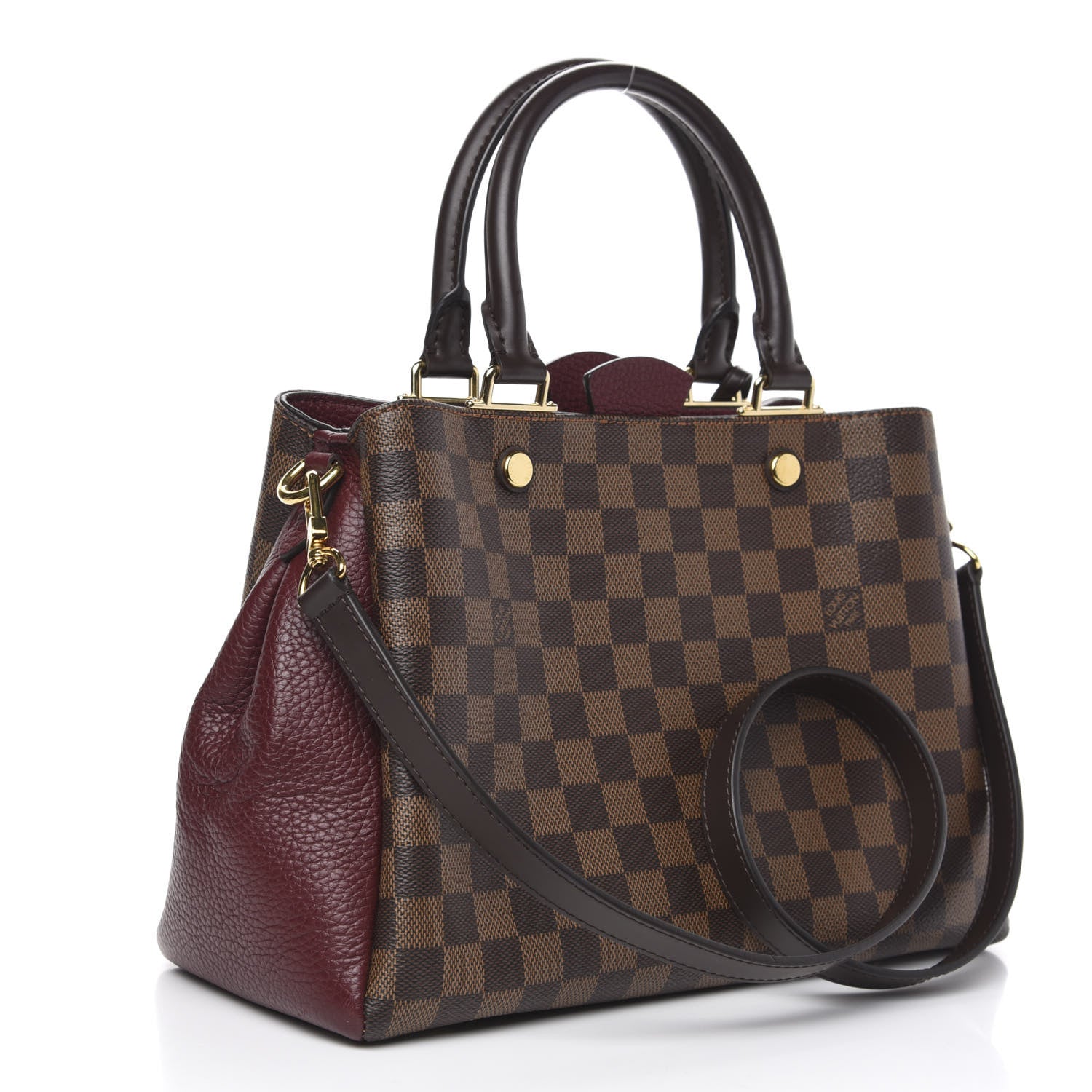 Louis Vuitton Damier Ebene Cuir Taurillon Brittany Bordeaux 4 of 10