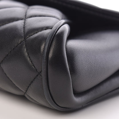 Chanel Lambskin Quilted Fold Up Again Clutch Black 16 of 18