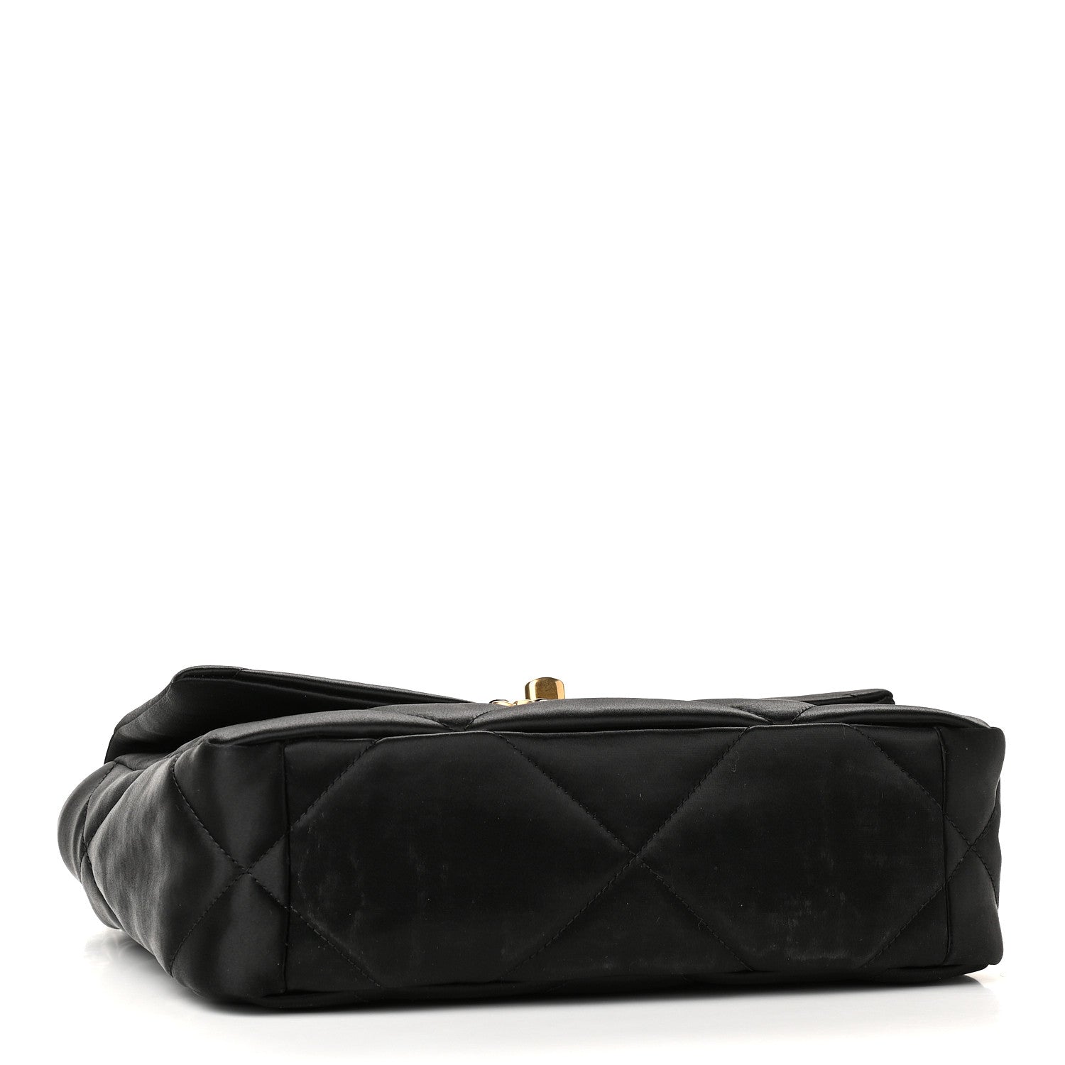Chanel Satin Quilted Medium Chanel 19 Flap Black 4 of 9