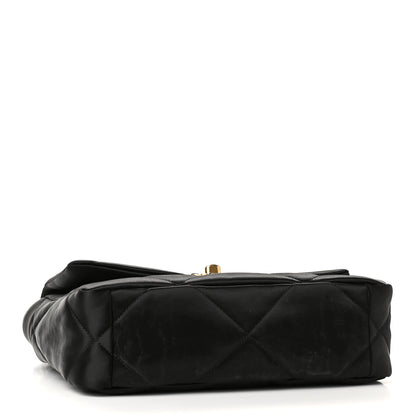 Chanel Satin Quilted Medium Chanel 19 Flap Black 4 of 9