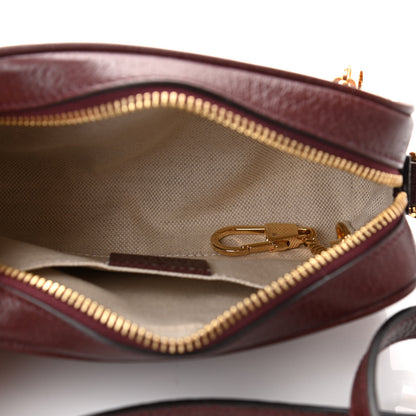 Gucci Monogram Textured Dollar Calfskin Web Mini Ophidia Shoulder Bag Sahara Rubino Chardonnay 5 of 11