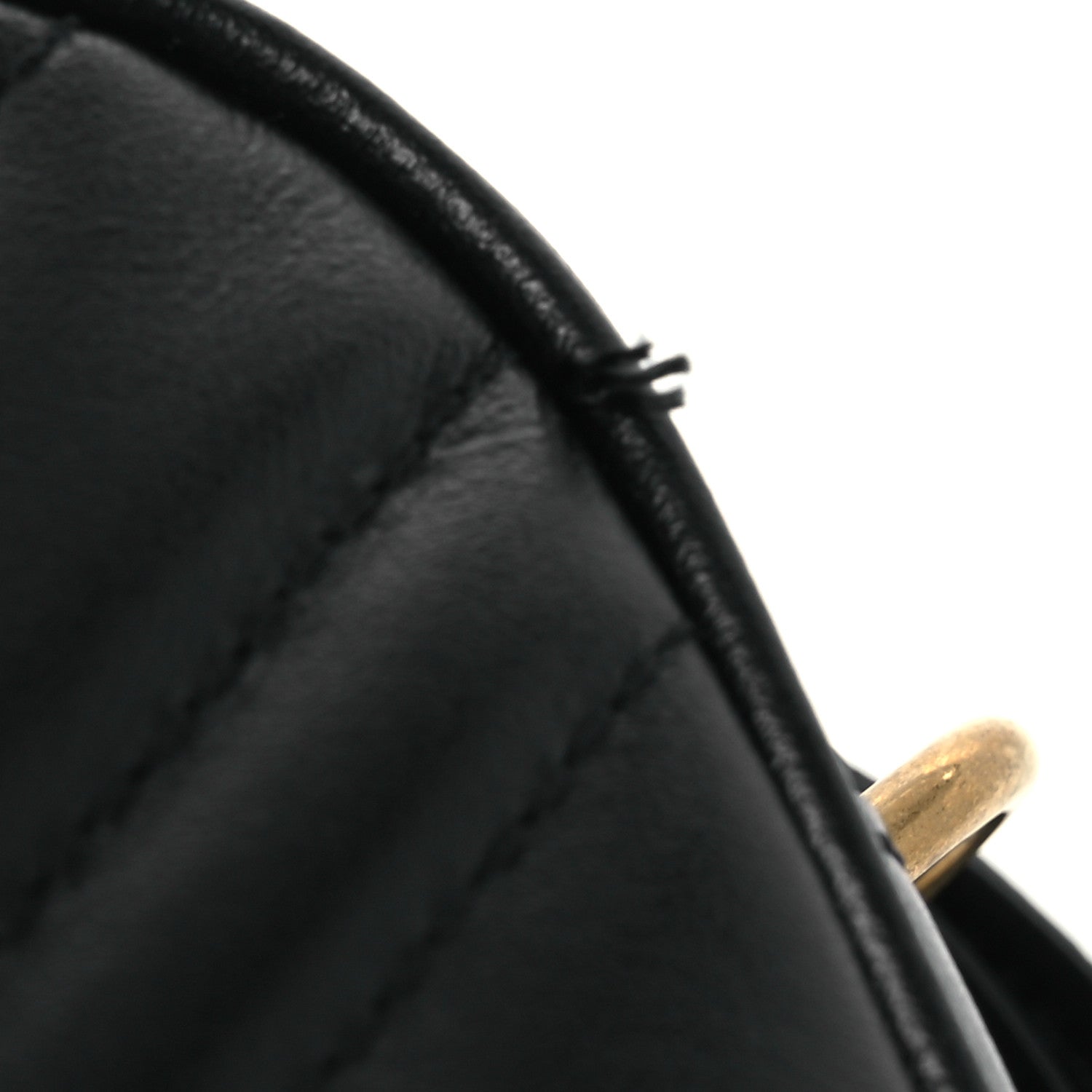 Gucci Calfskin Matelasse Small GG Marmont Chain Shoulder Bag Black 12 of 14