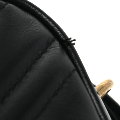 Gucci Calfskin Matelasse Small GG Marmont Chain Shoulder Bag Black 12 of 14