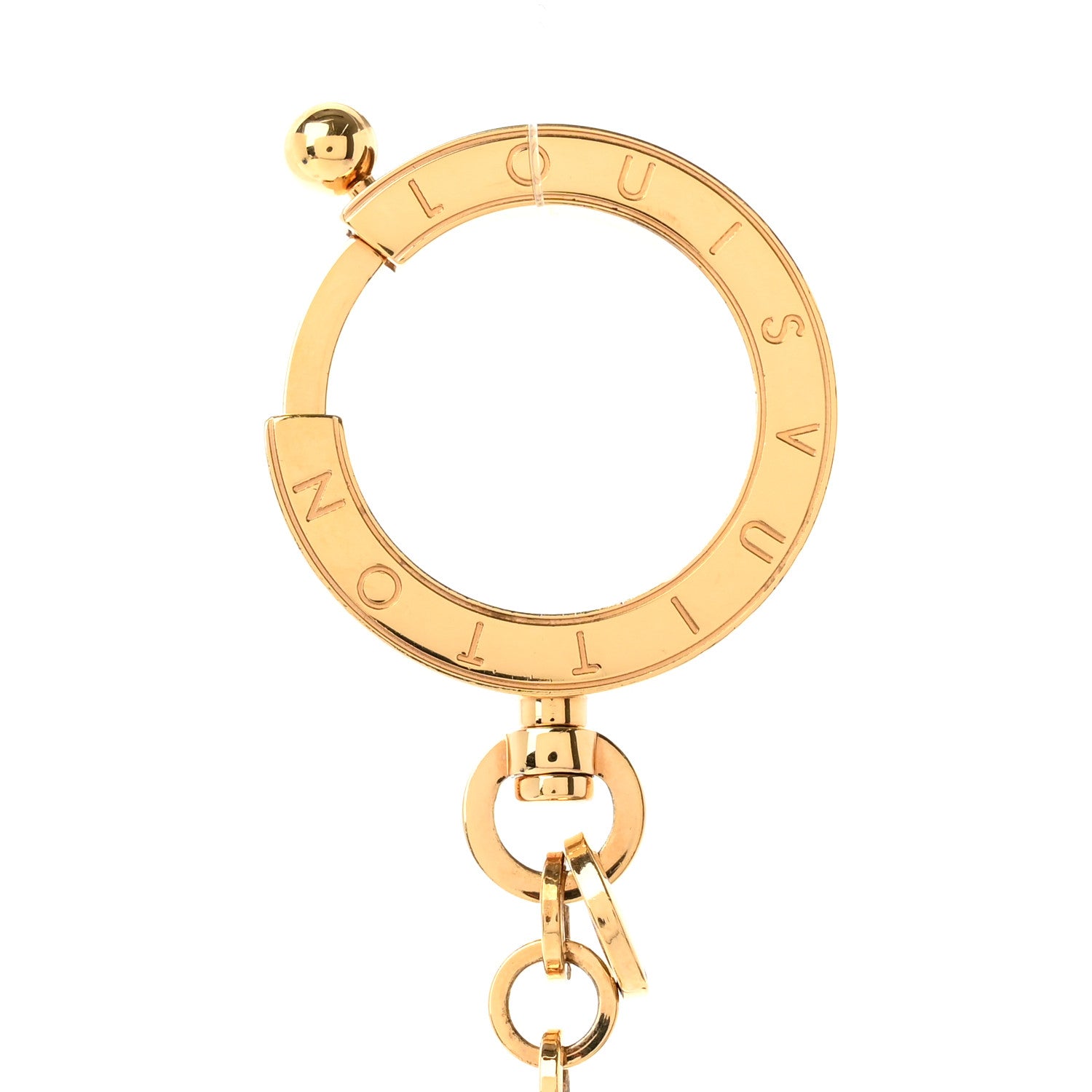 Louis Vuitton Goldtone Swing Key Holder and Bag Charm 3 of 3