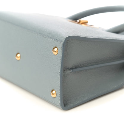 Christian Dior Grained Calfskin Medium St. Honore Tote Cloud Blue 5 of 10