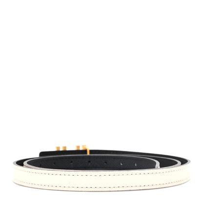 Hermes Swift Epsom Lacquered Metal 13mm Au Carre Double H Belt 85 34 Craie Black 2 of 5