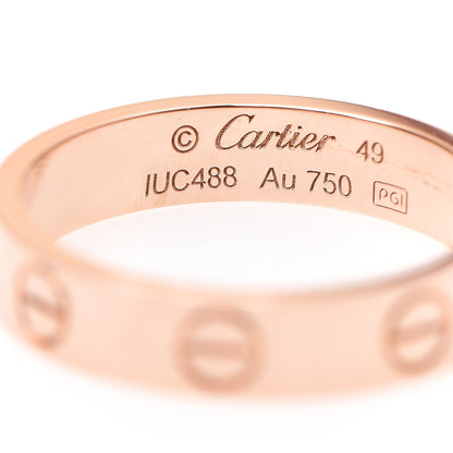 Cartier 18K Pink Gold 3.5mm LOVE Wedding Band Ring 49 4.75 3 of 4