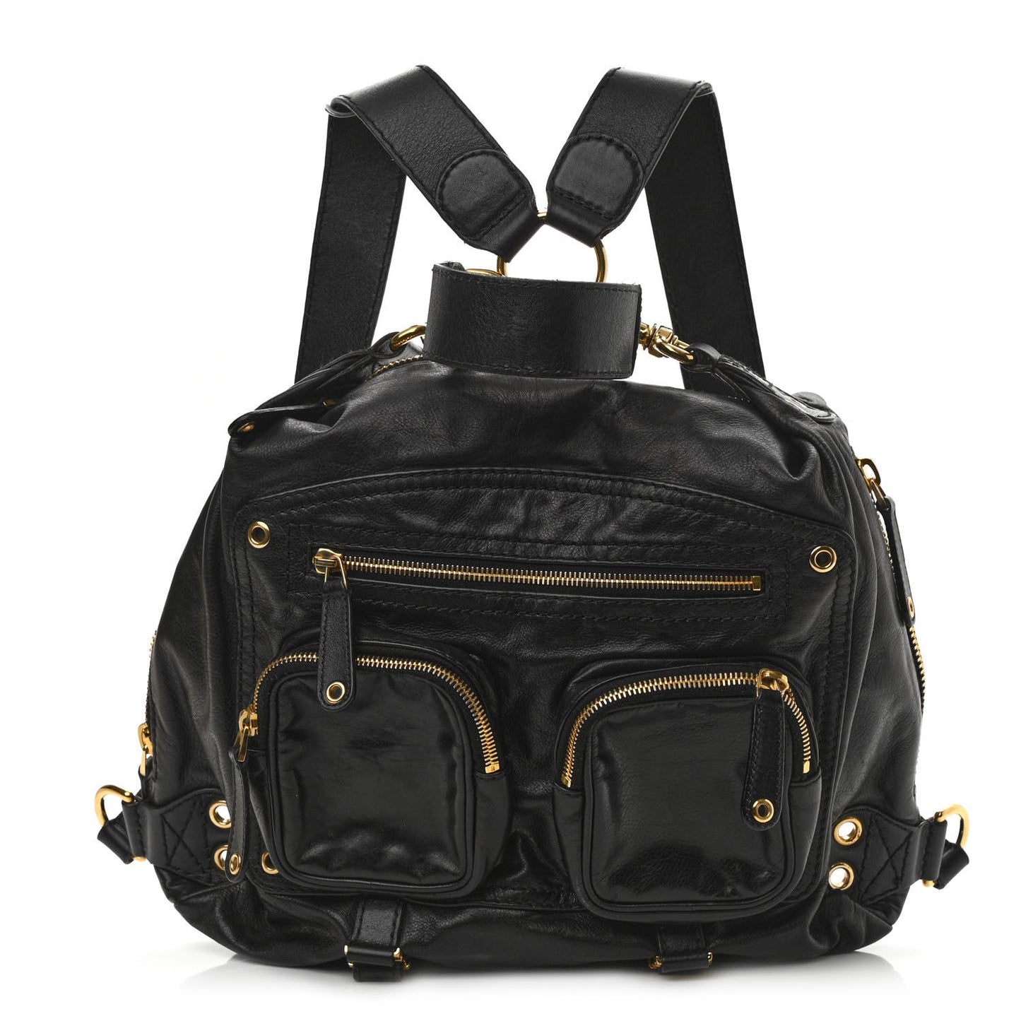 Calfskin Medium Darwin Convertible Backpack Black