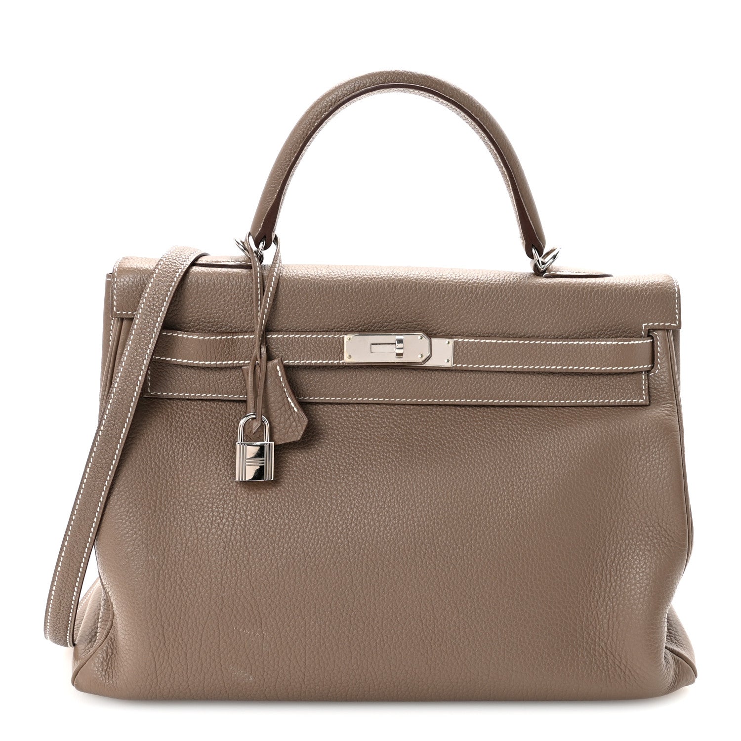 Hermes Togo Kelly Retourne 35 Etoupe 1 of 10
