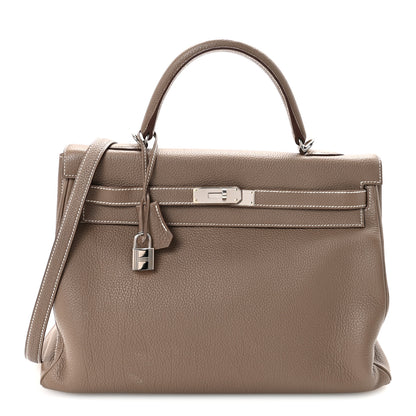 Hermes Togo Kelly Retourne 35 Etoupe 1 of 10