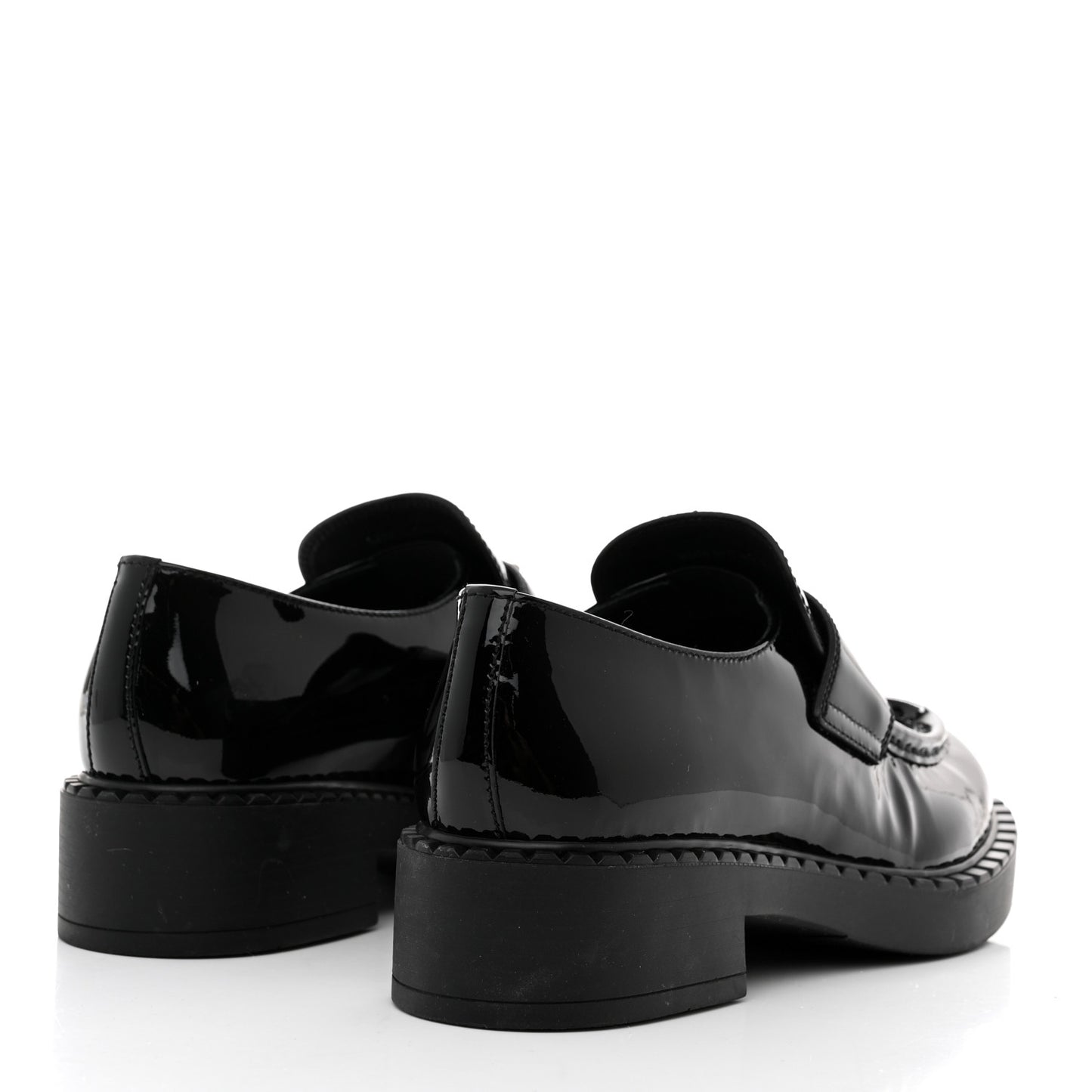 Vernice Triangle 50mm Loafers 39 Black