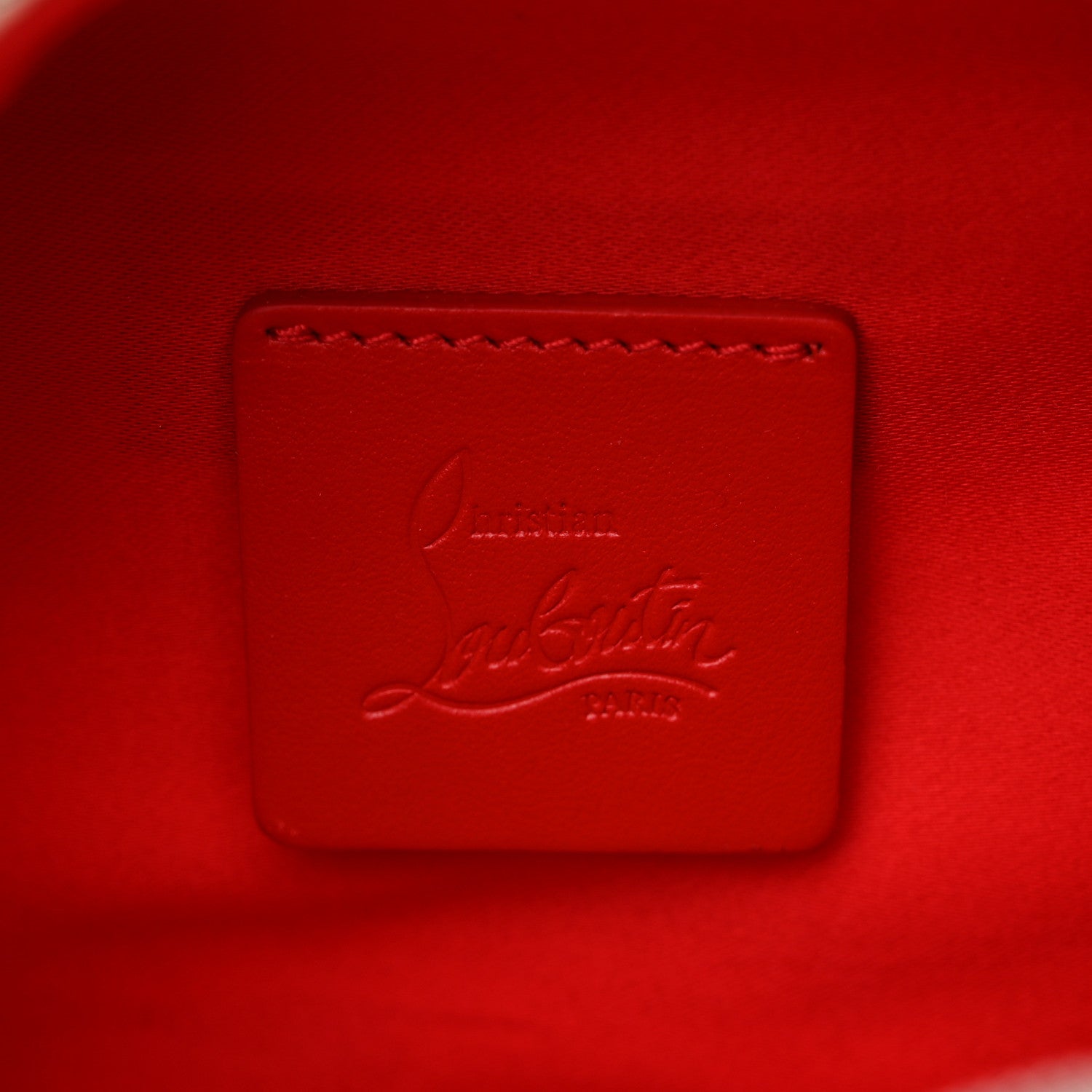 Christian Louboutin Crepe Satin Calfskin Nano Collage Marie Jane Top Handle Snow Platine 6 of 10