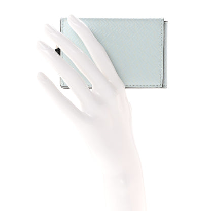 Fendi Vitello Grace Light Micro FF Embossed Card Case With Strap Baleari 2 of 7