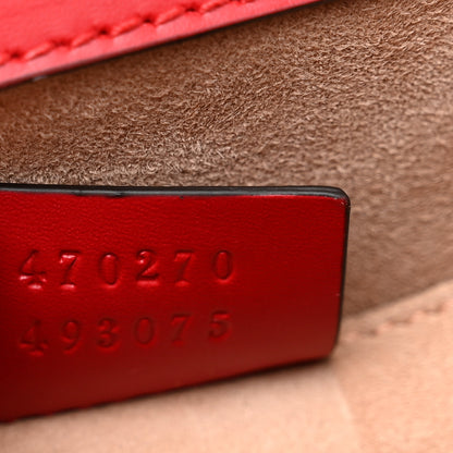 Gucci Calfskin Mini Sylvie Top Handle Bag Hibiscus Red 7 of 10