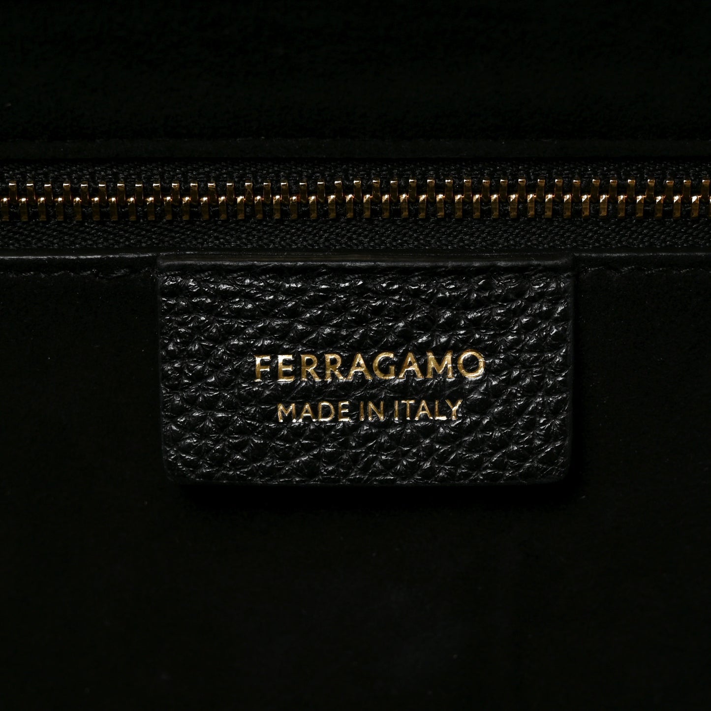 Hammered Calfskin Firenze East West Tote Bag Black