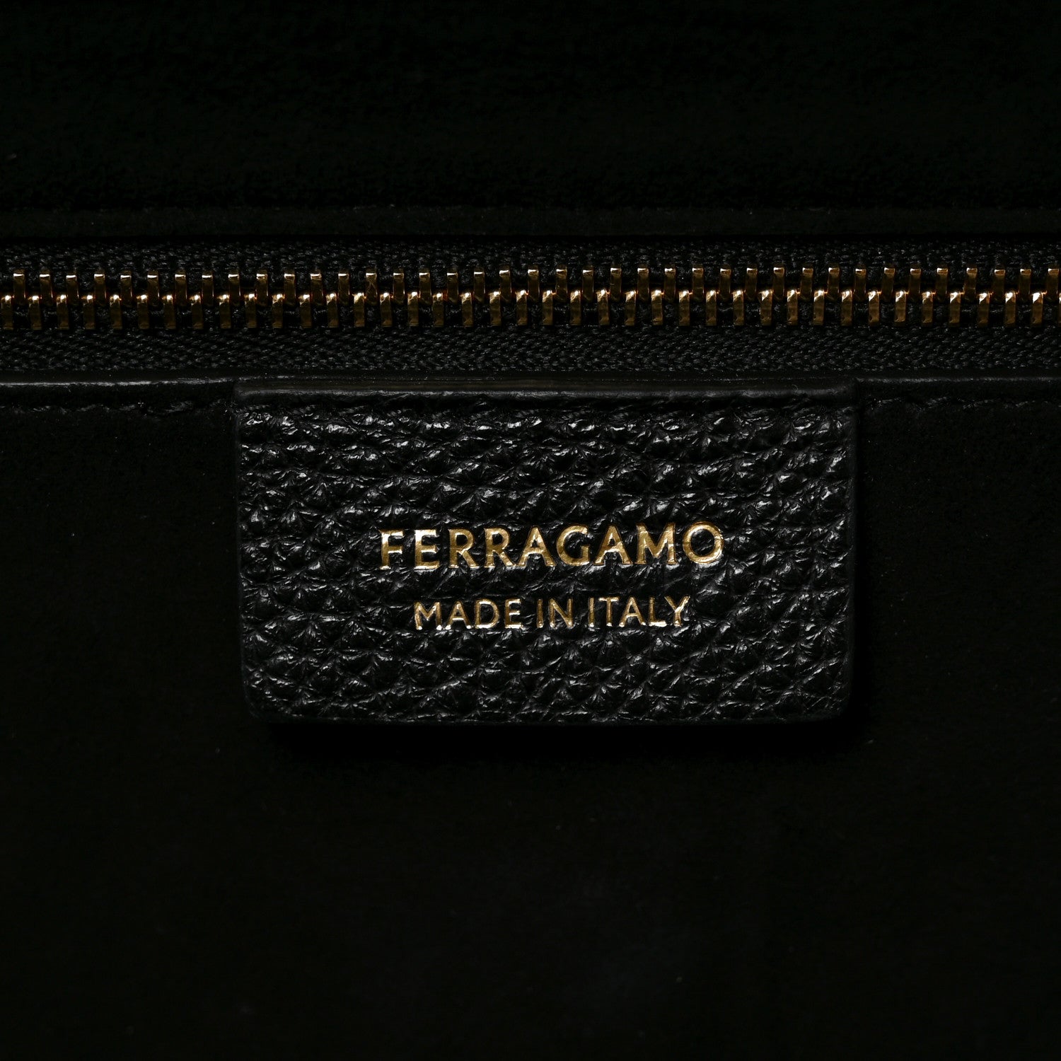 Salvatore Ferragamo Hammered Calfskin Firenze East West Tote Bag Black 6 of 10
